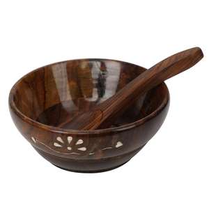 Vente d'usine Sheesham Bol en bois de forme ronde exportation pour servir et décor à la maison marron - Product Image 1