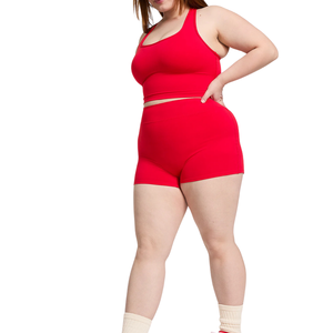 Shorts de Yoga de Talla Grande con Compresión, Cintura Alta, Tela Elástica, Soporte para Entrenamiento, Ropa Deportiva Activa, Shorts de Gimnasio para Mujer - Product Image 4