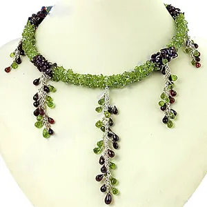 Collar de Cuentas Verdes para Mujer, Estilo Bohemio, con Cristales de Imitación y Colgante de Gota de Agua, Joyería de Fiesta, Pieza de Moda - Product Image 2