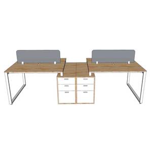 HBRT072 โต๊ะสี่ขาทรงสี่เหลี่ยมพร้อมตู้ไม้ธรรมชาติ ดีไซน์สไตล์มินิมอล - Product Image 4