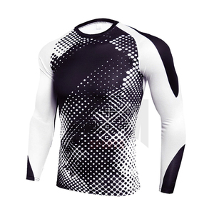 2024 Usine Vente Directe Personnaliser Fitness Sublimé Personnalisé Rashguard Recadrée Rash Guard Hommes vêtements de sport rash guards - Product Image 1