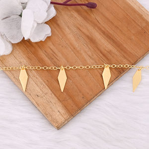 <b>Simple</b> Plain Brass Jewelry Handmade <b>Necklace</b> Solid Brass <b>Gold</b> Plated <b>Necklace</b> Women Jewelry <b>Necklace</b> For Casual Party Gift - Product Image 3