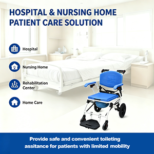 Silla de Ruedas Plegable con Asiento de EVA <span class=keywords><strong>para</strong></span> Adultos Mayores, Cuidado en el Hogar, Hospital, Silla Cómoda Médica OEM, Suministro al por Mayor de Fábrica - Product Image 3