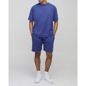 Meilleure qualité 100% coton sur mesure ensembles de shorts et de t-shirts 2 pièces dernière conception pour hommes High Street Style pour l'été - Product Image 3