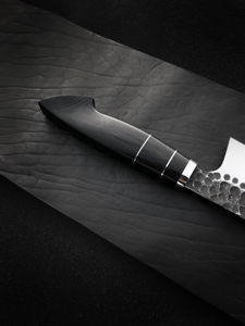 Couteau Bowie forgé à la main, personnalisé, écologique, lame Damas, bord dentelé, pointe en clip, acier inoxydable, OEM - Product Image 3