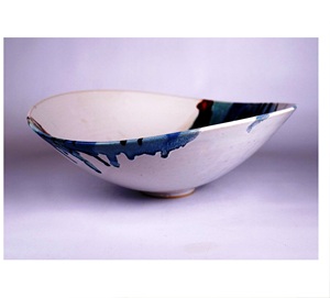 Ensemble de bols de service en céramique blanche bols en céramique plaqués assiettes avec personnalisation ustensiles de cuisine et vaisselle faits à la main finis brillants - Product Image 4