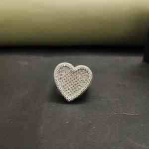 Anillo de Moda con Diseño de Corazón, Estilo Hip Hop, Moissanita Personalizada, Oro Sólido de 14 Quilates, Acero Inoxidable, Certificado IGI, Joyas DOPE - Product Image 2