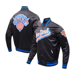 Veste en satin personnalisée avec logo et numéro Vestes de baseball de style vintage Bomber en satin avec début brodé par lots et ER - Product Image 4