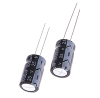 Condensateur électrolytique VAOHM 100F 25V à bornes radiales 6x11mm, 1000 pièces/sac, haute performance, faible ESR, conforme RoHS