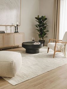 Alfombra Superventas 2025 Rocco Color Crema de 80x150 cm, Pura Lana, Pelo Cortado Moderno para Sala, Dormitorio y Hotel - Product Image 6