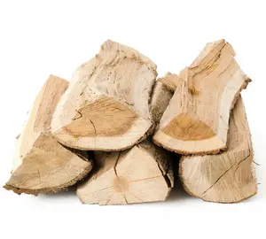 Leña de carga a granel de fábrica, mejor precio, troncos de madera de pino secos 100% a granel para materias primas de madera