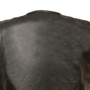 Gilet en cuir classique pour hommes pour les motocyclistes, disponible en noir et marron ou dans des couleurs personnalisées de l'usine OEM - Product Image 5