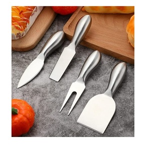 New Design 2023 Hot Selling Antique 4 Piece <b>Cheese</b> <b>Set</b> Stainless Steel With Stainless Steel Handle Cutlery Party <b>Set</b> From India - Product Image 1