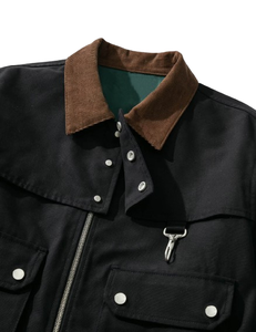Custom Winter <b>Canvas</b> <b>Jackets</b> for Men Turn-down Collar Embroidery Windproof Breathable Thick Workwear Outdoor <b>Jacket</b> - Product Image 6