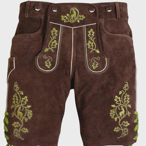 Lederhosen authentique personnalisé pour hommes Oktoberfest allemand Shorts en cuir suédé traditionnels bavarois acheteurs en gros Allemagne - Product Image 1