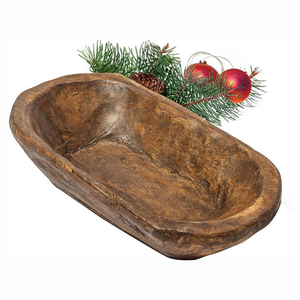 Best Quality Custom Natural Candle Wooden <b>Bowl</b> Farmhouse Wooden Hand Carved <b>Bowl</b> Wood <b>Dough</b> <b>Bowl</b> for Candle <b>Bowl</b> - Product Image 2