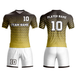 Venta al por mayor conjuntos de uniformes de fútbol hechos de fábrica de alta calidad precio barato camiseta de fútbol y pantalones cortos uniforme de fútbol para Unisex - Product Image 3