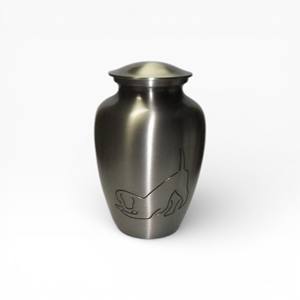 <b>Light</b> Blue <b>Butterfly</b> Cremation Urn with Soft Gradient Finish and Gold Accent for Memorial Tribute - Product Image 3