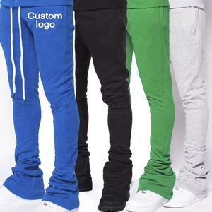 Conjunto de ropa deportiva de gimnasio de invierno para hombre de alta calidad, talla XL, sudadera con cremallera, pantalones de chándal acampanados, chándal con logotipo personalizado de lana tecnológica para trotar - Product Image 3