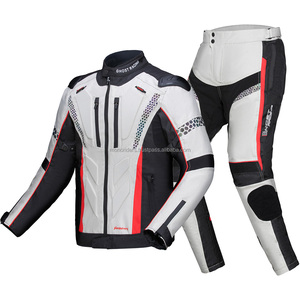 Combinaison de moto tout-terrain respirante et coupe-vent en cuir personnalisée pour hommes - Product Image 1