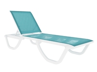 Chaise longue en plastique moderne de haute qualité pour une utilisation en extérieur dans les centres de villégiature, les hôtels, les spas et les clubs de plage, fabriquée en Turquie