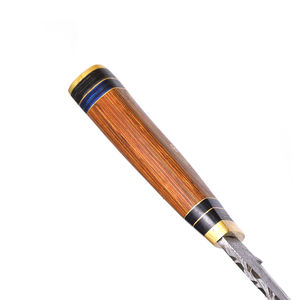 Cuchillo Skinner Multifuncional de Acero de Damasco de Grado Industrial Hecho a Mano OEM, Mango de Resina, Funda de Cuero, Regalo Perfecto para Camping - Product Image 4