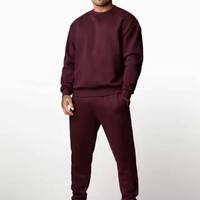 Traje personalizado en blanco de alta calidad para hombre, ropa de calle, Sudadera con capucha y parte inferior, conjuntos de Jogger, chándal holgado, estampado sólido de invierno OEM