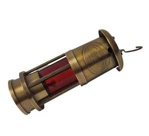 Lámpara de minero antigua hecha a mano, lámpara de aceite de linterna de latón marino náutico para decoración del hogar - Product Image 2