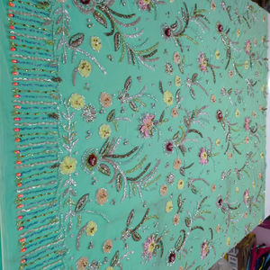 Most Selling Beautiful Flower Embroidered Tulle Heavy <b>Sequin</b> Lace Fabrics Embroidery for Evening <b>Dresses</b> - Product Image 1