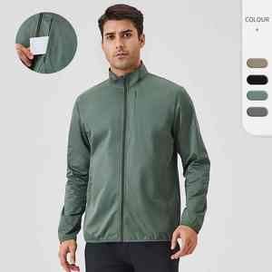 Veste coupe-vent à capuche à demi-zip pour homme, sport de printemps, manches longues, camouflage, imperméable, respirante, coupe-vent, enduite, extérieur - Product Image 1