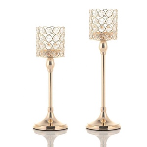 Bougeoir métallique lisse en cristal cylindrique Design raisonnable Bougeoir entouré de cristal le plus vendu - Product Image 6