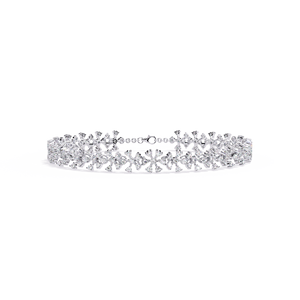 กำไลข้อมือเพชรทอง 14K สำหรับผู้หญิง กำไลหมั้นเพชรเลี้ยงในห้องปฏิบัติการ ทรงบริลเลียนต์คัต ระดับความสะอาด VVS VS สี D E ได้รับการรับรองจาก IGI - Product Image 6