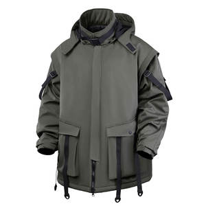 Hommes à la mode Techwear veste mode tactique coupe-vent Streetwear manteau pour automne hiver en gros hommes Techwear veste - Product Image 1