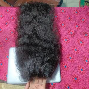 Vente en gros 100% brut 4x4 fermeture ondulée couleur naturelle cuticule alignée vague profonde temple indien extensions de cheveux humains non transformés - Product Image 2