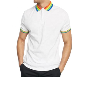 Polo de golf à col roulé 100% coton de haute qualité pour hommes Quantité personnalisée en polyester brodé avec motif imprimé en soie - Product Image 4