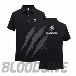 Chemise à manches courtes pour homme Bloodline, couleur unie, tricotée, respirante, séchage rapide, coupe classique, logo frontal, rose, coton - Product Image 2