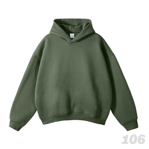 Pull de haute qualité Polyester Coton Épaules tombantes Logo personnalisé surdimensionné Sweat à capuche lourd 500 Gsm - Product Image 2