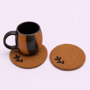 Eco-Friendly Round <b>Wool</b> Coaster Set Nordic Design Blanks Cup Pads Personalized Kitchen Tools for Restaurants Meal Mat - Product Image 2