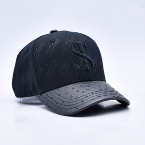 Casquette de baseball à bord en polyester/coton noir de luxe motif animal 3D S lettre conception réglable Snapback Image Streetwear chapeau - Product Image 3