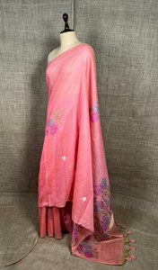 Tela de algodón Muga suave de primera calidad, diseño colorido impreso, uso de días regulares, trabajo Latkan, Sari elegante de longitud larga con pieza de blusa - Product Image 2