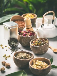 Cuencos de cáscara de coco populares, utensilios de cocina hechos a mano respetuosos con el medio ambiente para batidos, ensalada, arroz, avena y estilo de vida vegano saludable - Product Image 6