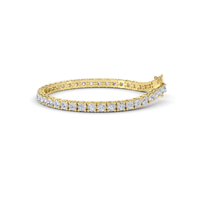 Explore Versatile White Yellow y Rose Gold Tennis Bracelet Diseñado para mujeres modernas que buscan un estilo atemporal - Product Image 2