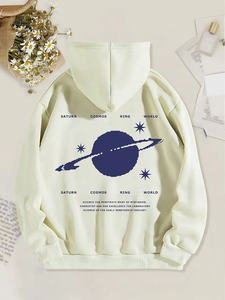 Sweat à capuche en molleton pour femmes adultes de conception à carreaux surdimensionnés de haute qualité - Product Image 3