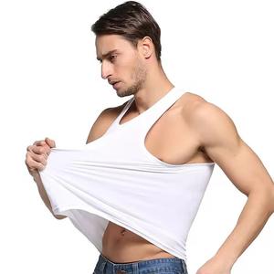 Débardeur d'entraînement pour homme personnalisé, best-seller, haute qualité, respirant, séchage rapide, 100% coton, col rond, uni, sportif, tricoté - Product Image 6