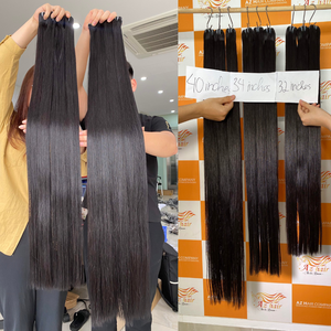 Prolongements de trame de cheveux de Vierge de couleur noire naturelle sans les fibres synthétiques aucun mélange aucun embrouillement aucun rejet - Product Image 1