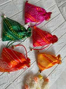 Shagun Bandhani hecho a mano duradero elegante joyería regalo embalaje Potli bolsas para bodas Año Nuevo día Ramadán Día de la madre - Product Image 4