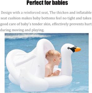 Summer Hot Baby Pool <b>Float</b> with Canopy Pink Flamingo <b>Inflatable</b> Swim Ring Seat for Infant Toddler 6 to 48 Months Outdoor Water - Product Image 5
