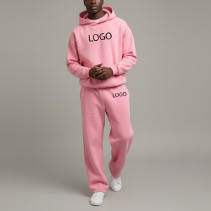 Conjunto de Sudadera con Capucha y Pantalones Jogger Oversize de Algodón 100% Personalizado, Estilo Vintage Lavado Ácido, Unisex, para Invierno, OEM - Product Image 3