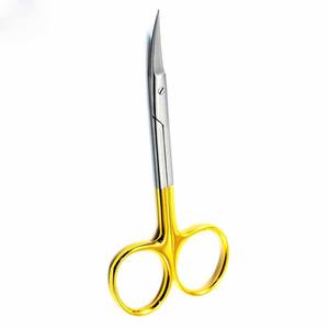 Tijeras de iris con su logotipo Instrumento médico Tijeras manuales de Iris a la venta Tijera recta y curvada de acero inoxidable alemán - Product Image 3