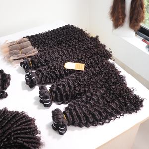 Extensiones de cabello humano natural camboyano virgen 100%, cierre de Peluca de trama, paquete de cabello vietnamita suave ondulado profundo Frontal - Product Image 5